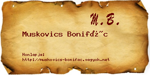 Muskovics Bonifác névjegykártya